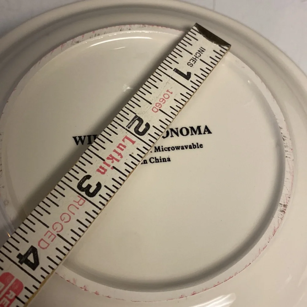 Williams Sonoma Corkscrew Porcelain 6”D Plates Set of Six